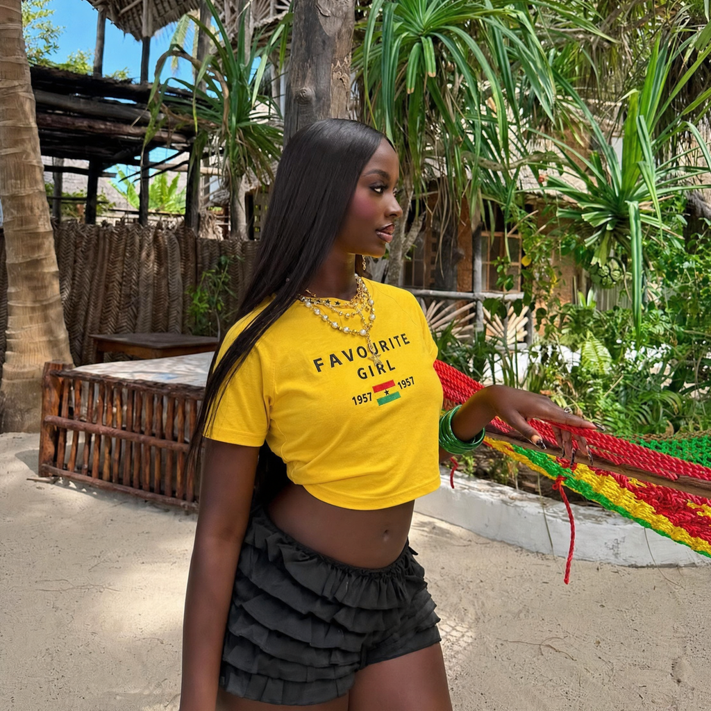 Favourite Girl Ghana model wearing the top
