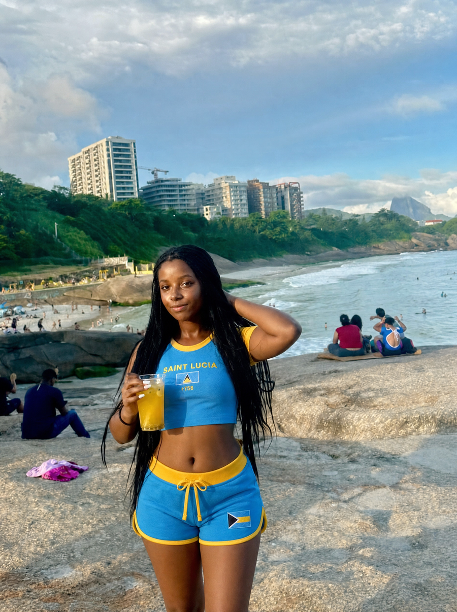 Saint Lucia Flag Shorts