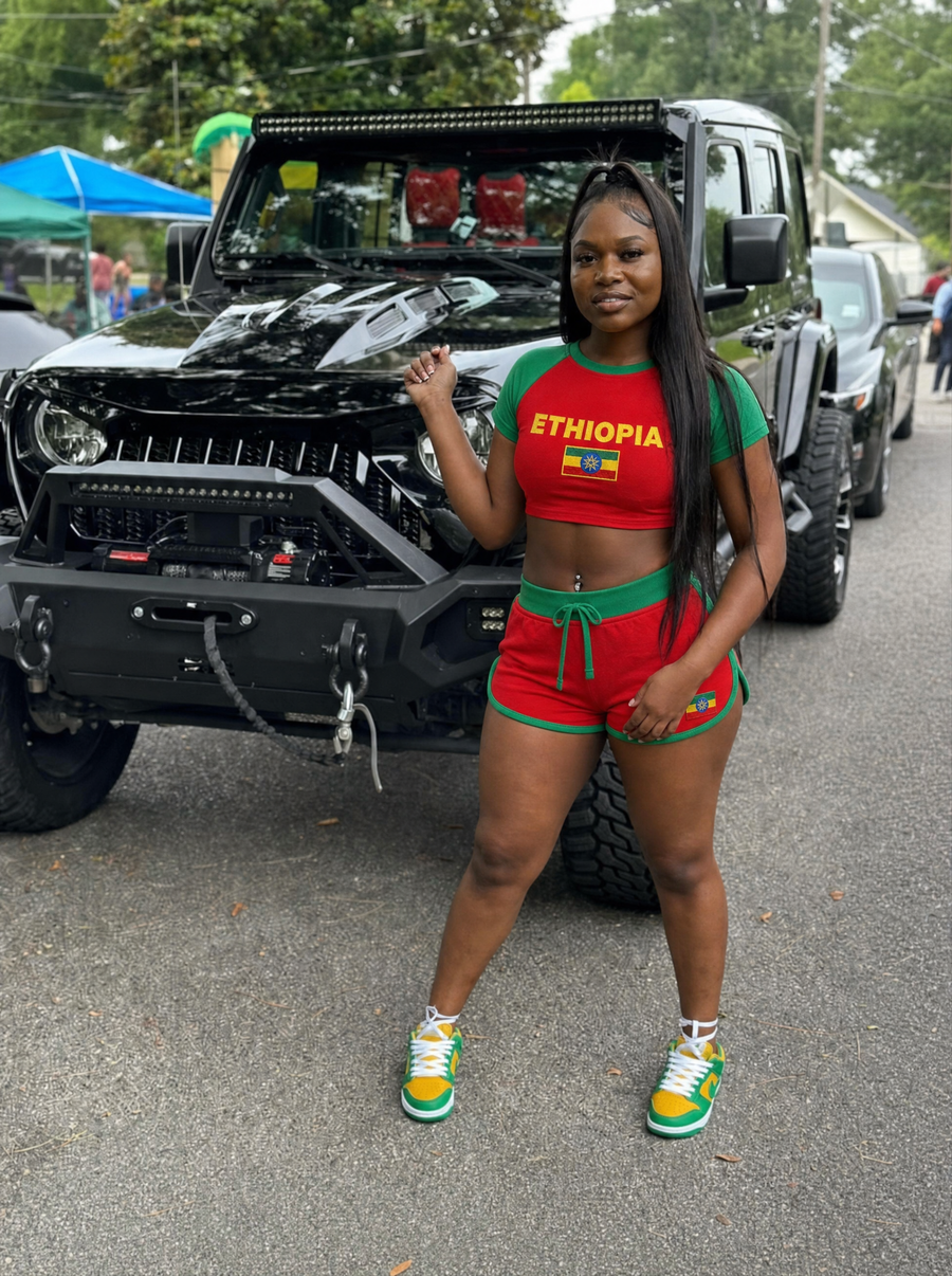 Ethiopia Flag Shorts